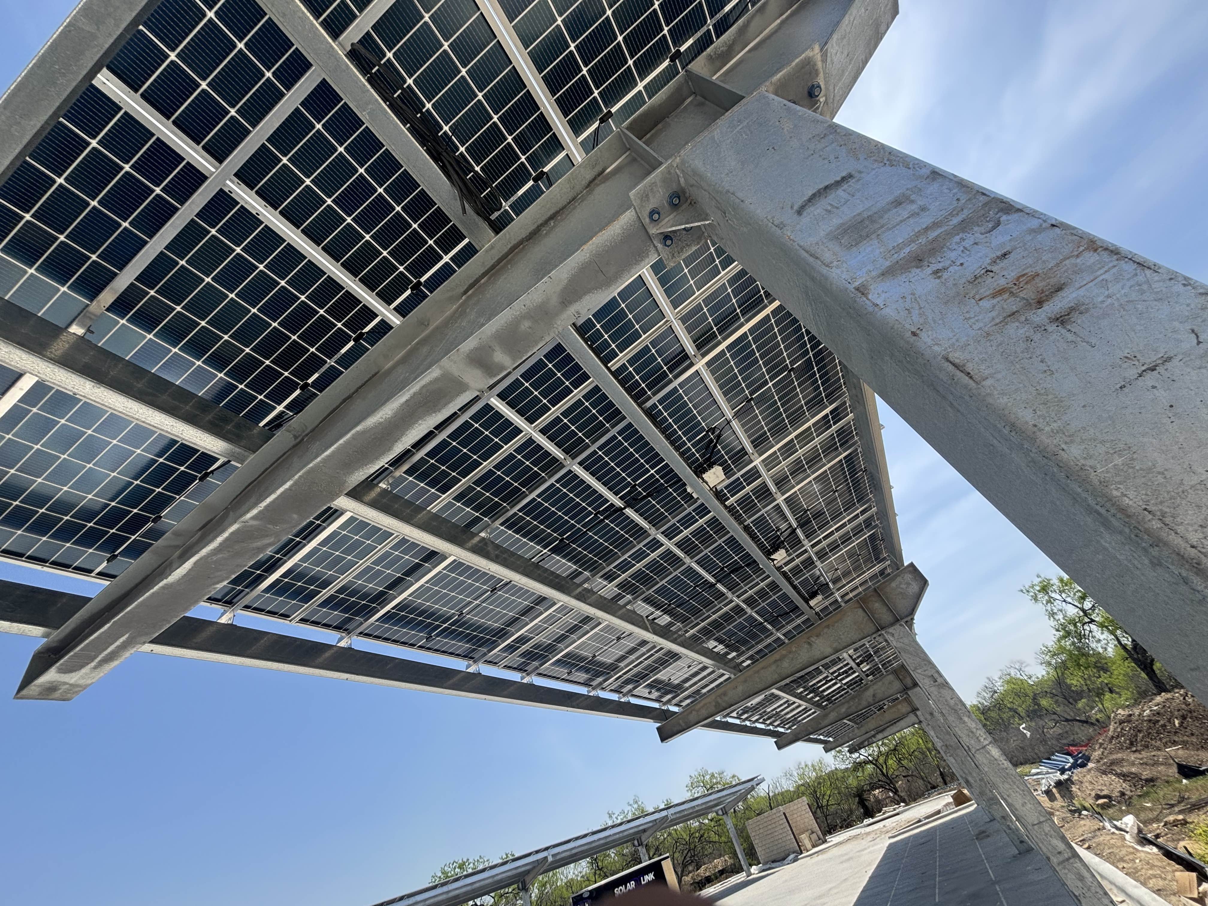 Solar canopy installation 1