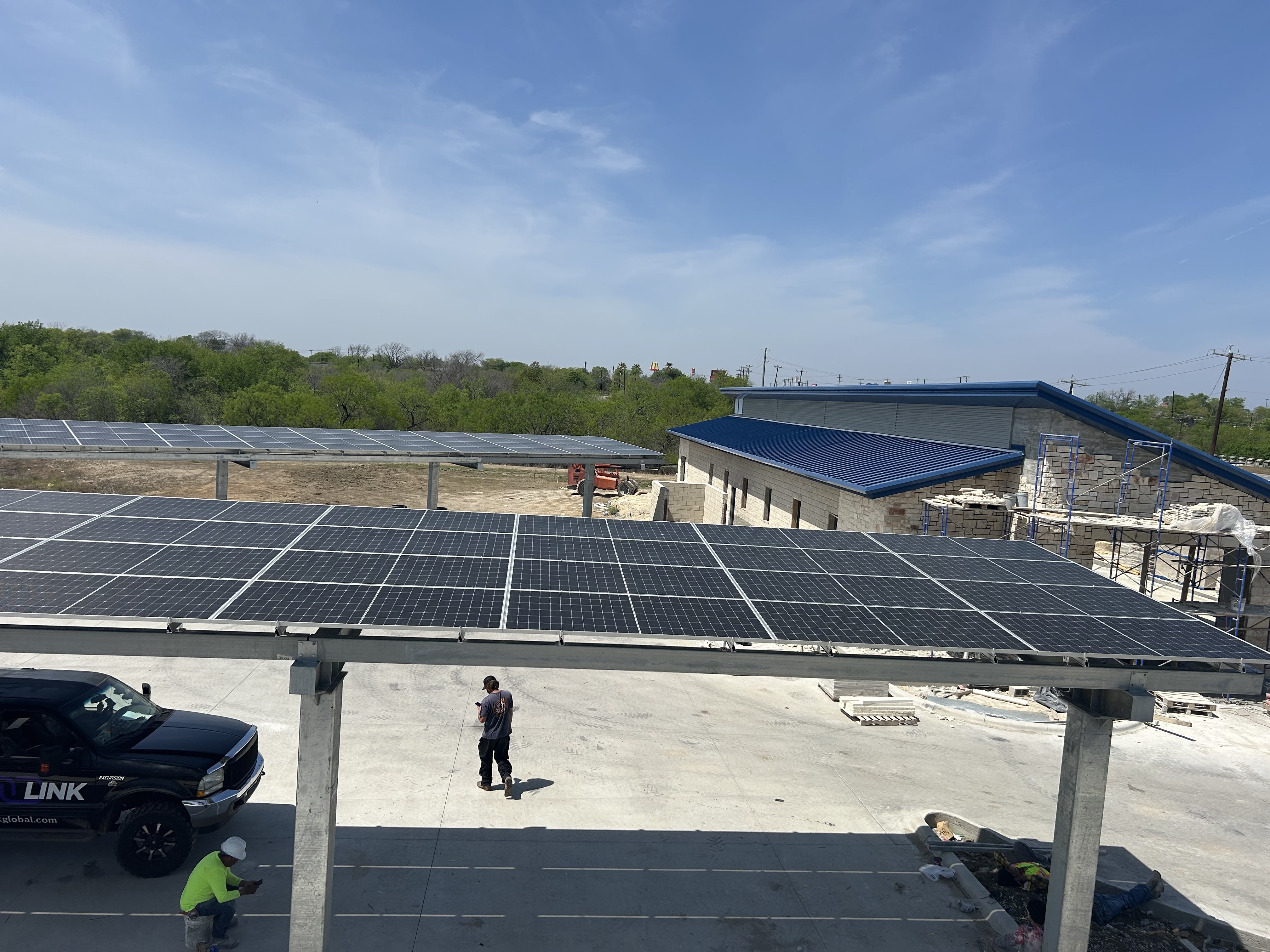 Solar canopy installation 3